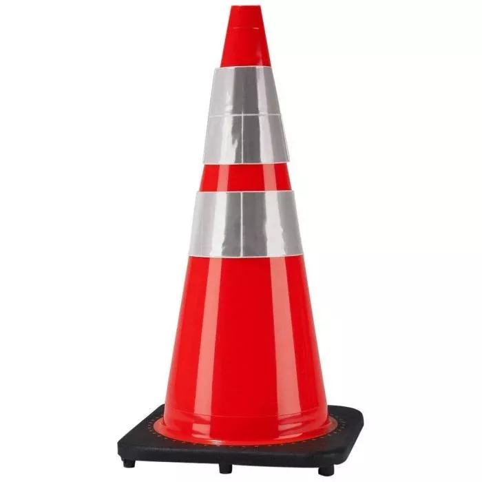 28" Wide Body Traffic Cone with Reflective Collars