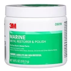 3M 09019 Marine Metal Restorer and Polish, 18 oz Paste, 6 per case