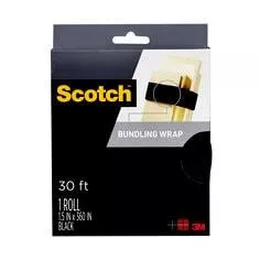 3M RF3750 Scotch Bundling Wrap, 1.5 in x 30 ft (38,1 mm x 9,1 m) Black