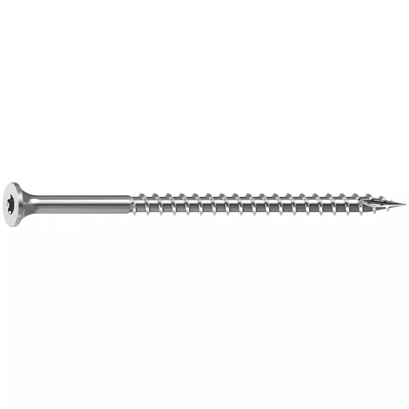 Camo 0348194 Deck Screw, #10 Thread, 3-1/2 in L, 2/3 Thread, Bugle Head, Star Drive, Sharp, Type-17 Point, 350
