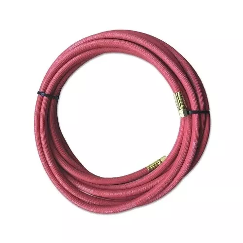 Grade R Single-Line Welding Hose, 3/16 in, 25 ft, AA Fittings, Acetylene, Red