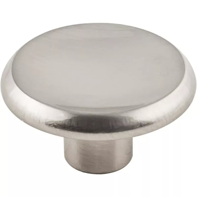 KasaWare K063SN-10 Cabinet Knob, 1-3/16 in Projection, 1-1/2 in, Zinc, Satin Nickel, 10/PK