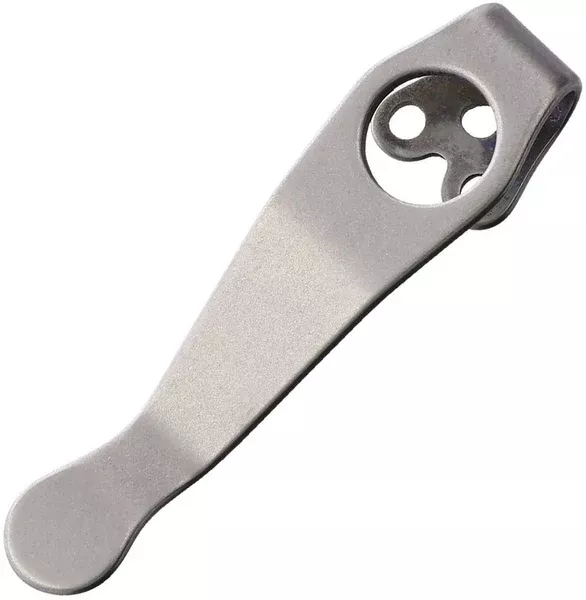 LYNCH NORTHWEST SPYDERCO STUBBY DEEP CARRY POCKET CLIP LNSPSBSW – STUBBY SIZE – STONEWASH TITANIUM CONSTRUCTION – MADE IN THE USA