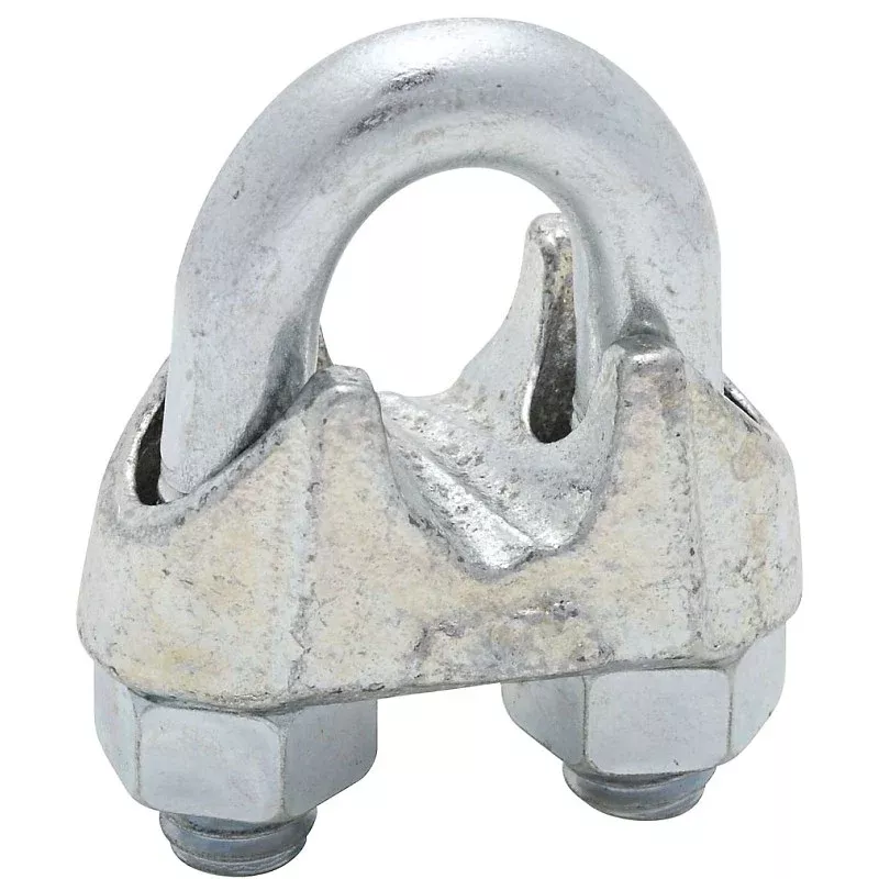 National Hardware 3230BC Series N248-328 Wire Cable Clamp, 1/2 in Dia Cable, 1 in L, Malleable Iron, Zinc