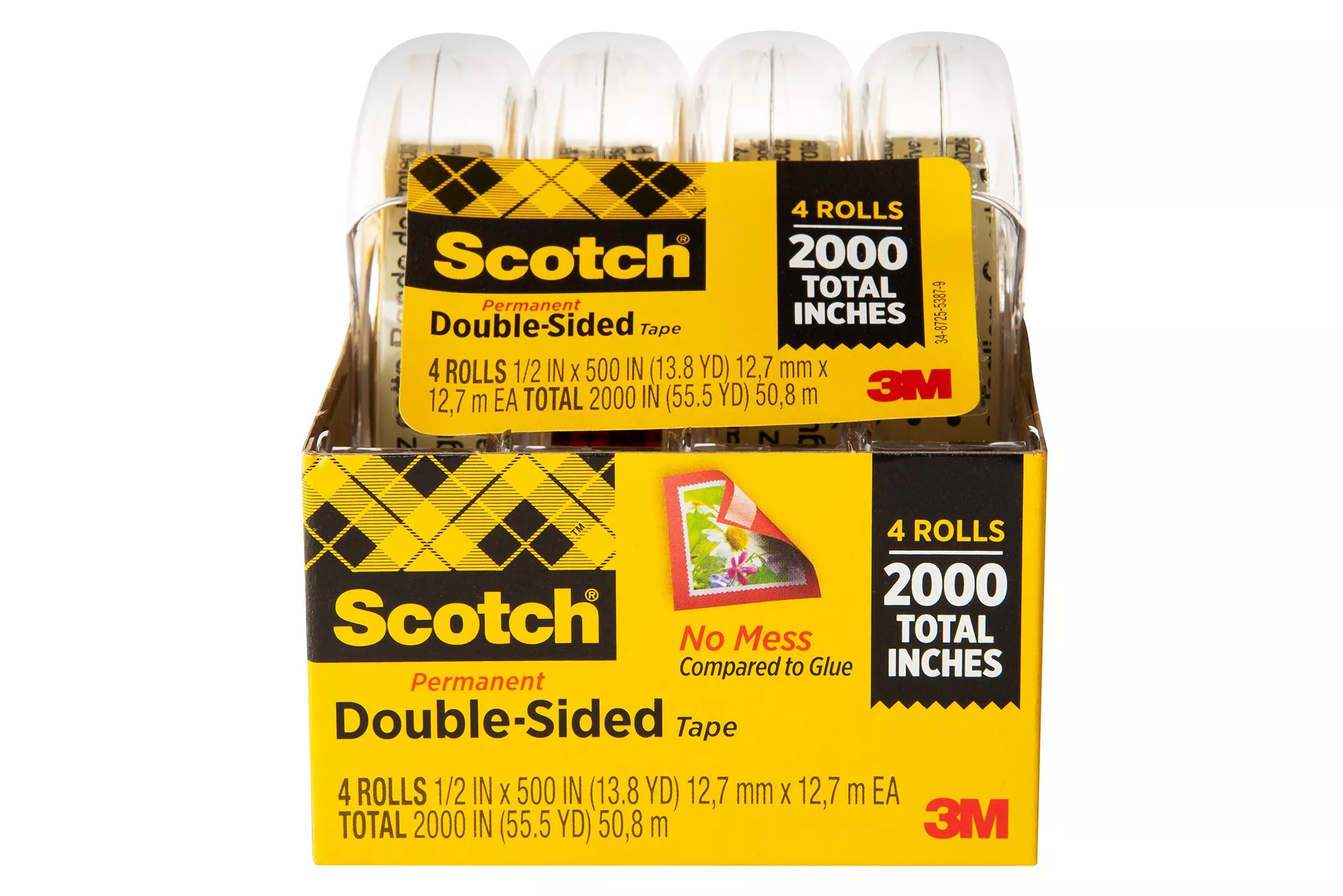 Scotch Double Sided Tape, 4137, 1/2 in x 400 in (Case of 24) SKU 7010415114